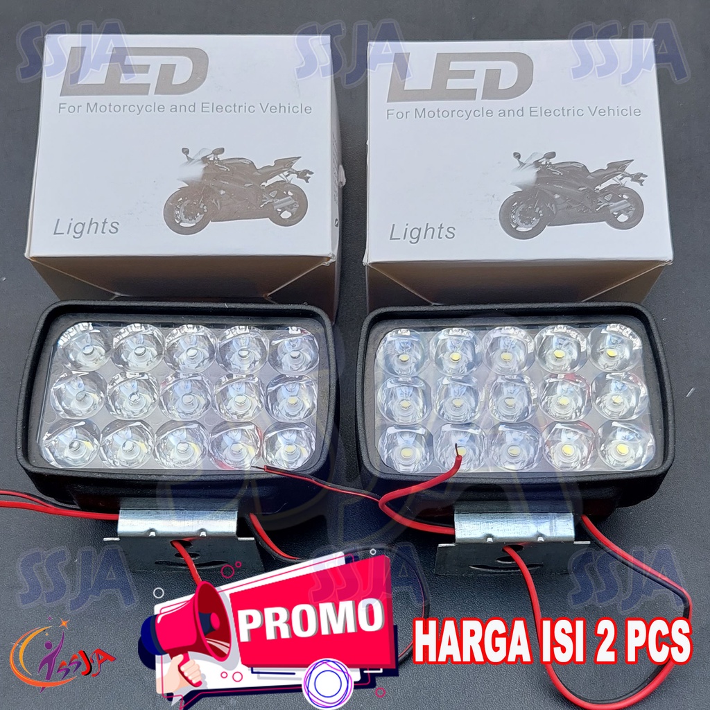 Lampu LED Bar Tembak Sorot Laser Gun CREE Motor 15 Titik Mata