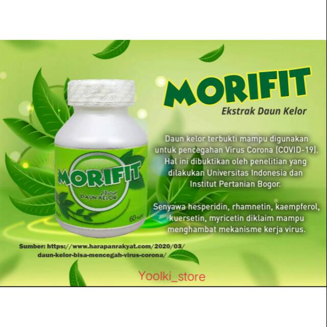 MORIFIT/ SUPLEMEN EXTRAK DAUN KELOR/MEMBANTU MEMELIHARA KESEHATAN