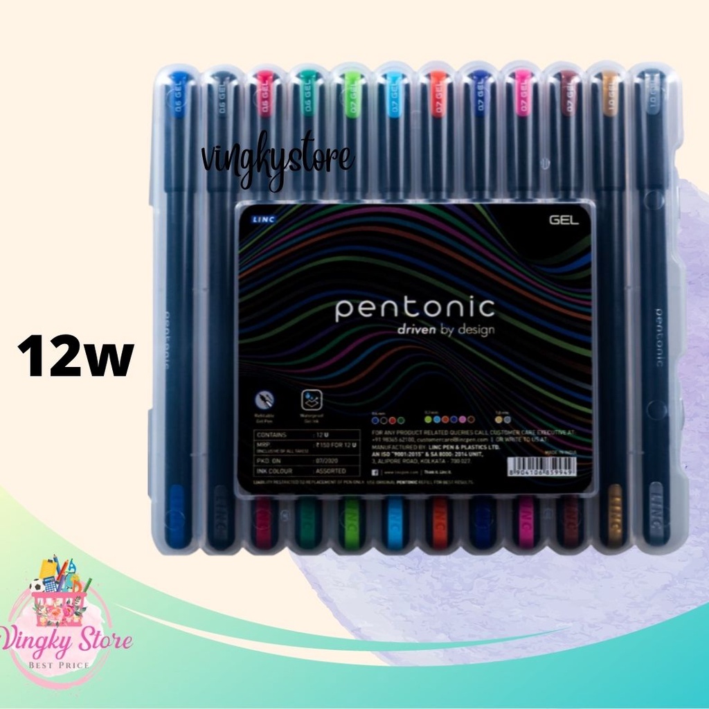 

Pentonic Multicolor Gel Pen 12 Pcs Set ( Hard Box Case )