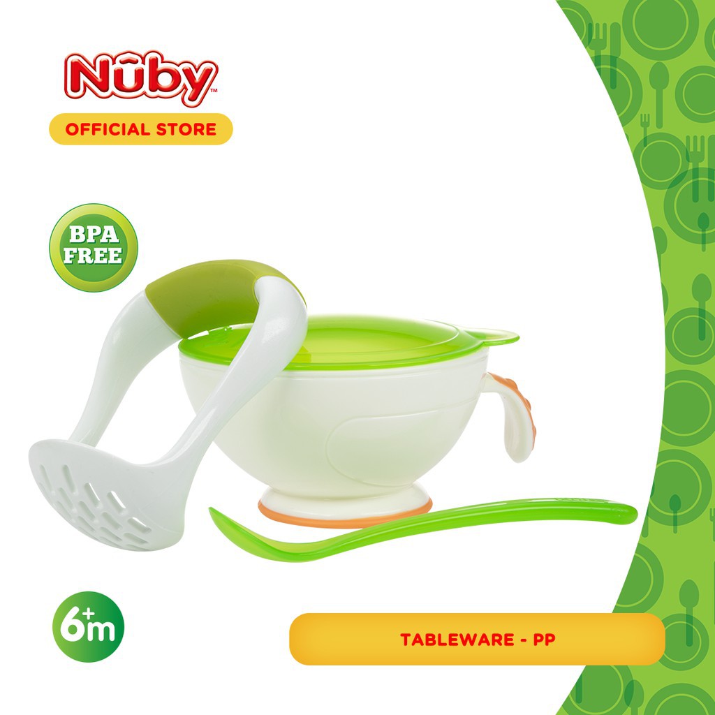 Nuby GF Mash &amp; Feed - Garden Fresh Penghancur / Pelumat Makanan (Tersedia varian warna)