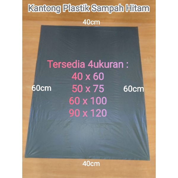 Kantong Sampah Hitam Uk. 40x60/50x75/60x100/90x120 Plastik Sampah - Trash Bag - Trashbag