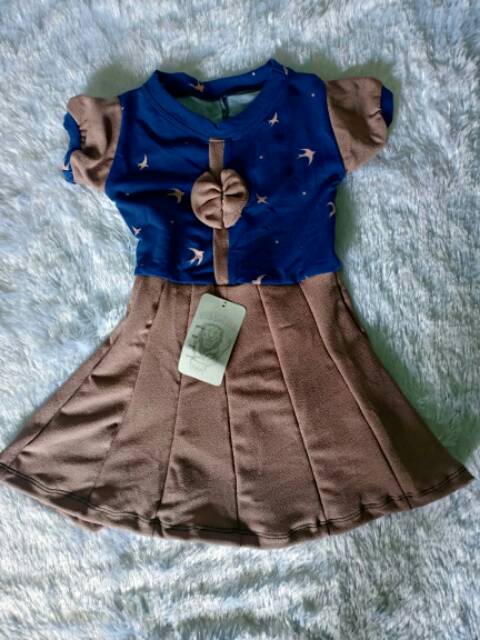 DRESS ANAK MURAH MODEL PAYUNG//MOTIF DAN WARNA RANDOOM//USIA 1- 2 TAHUN