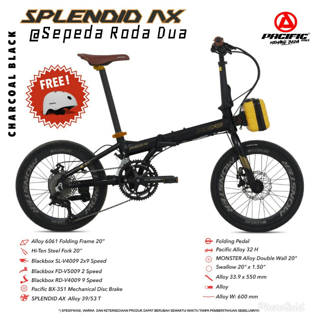 Sepeda Lipat 20" Pacific Spelndid AX
