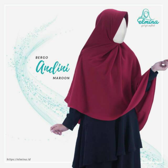 Bergo Andini Angel Crepe by Elmina Hijab