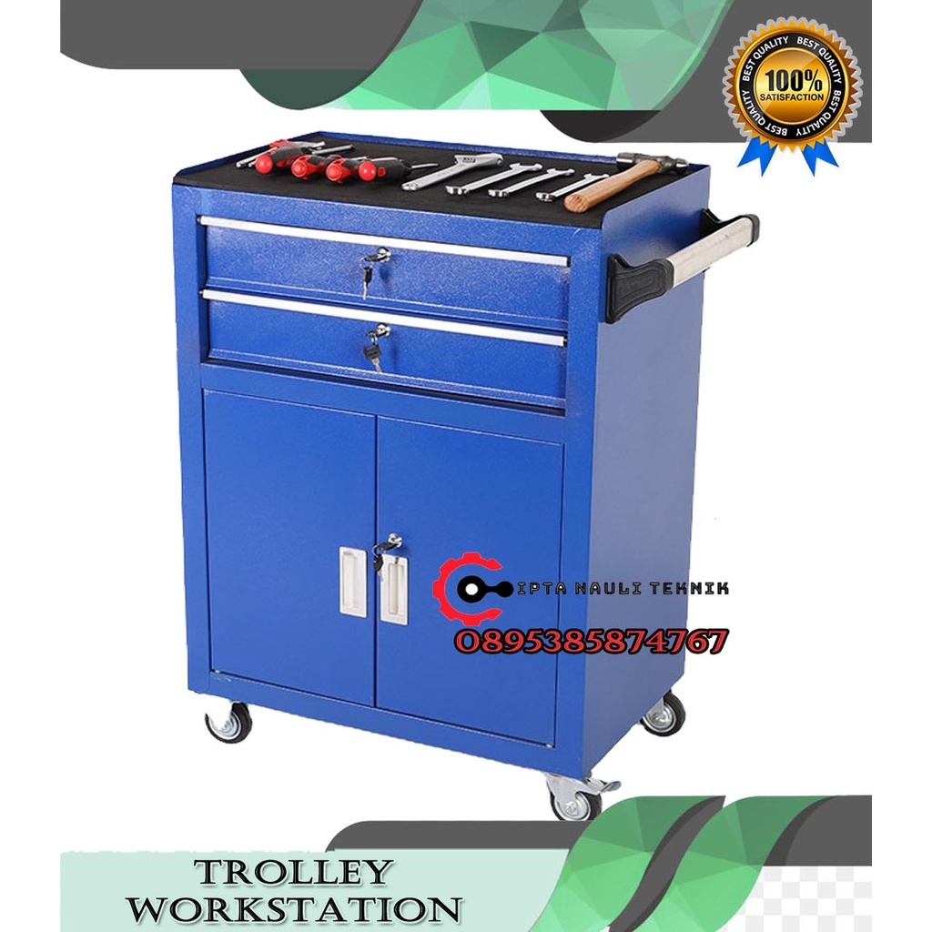 Drawer Tool Cabinet For Workshop - TROLI PERKAKAS PORTABLE