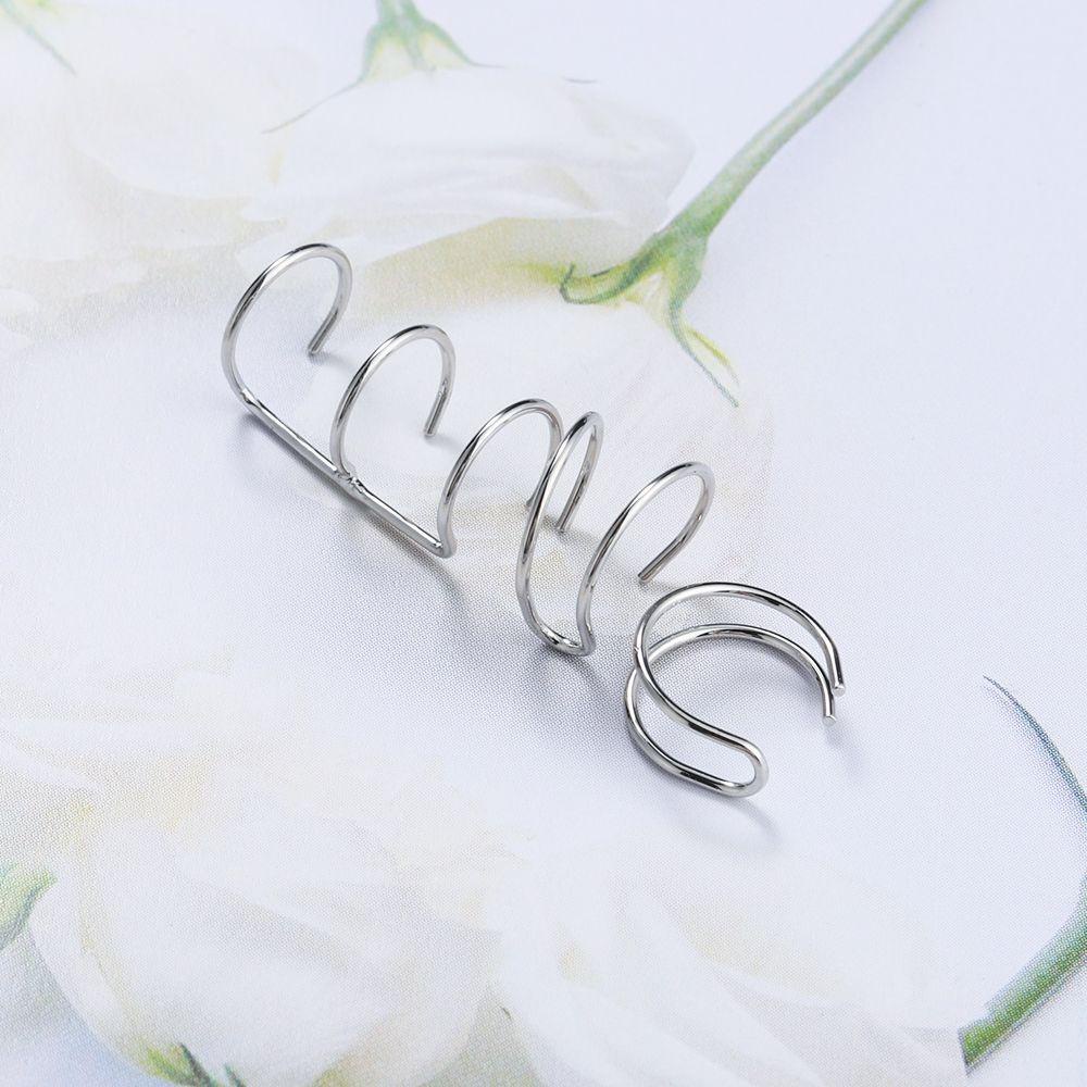 Lily Telinga Klip Fashion Perhiasan Set Stainless Steel Cartilage Hoop