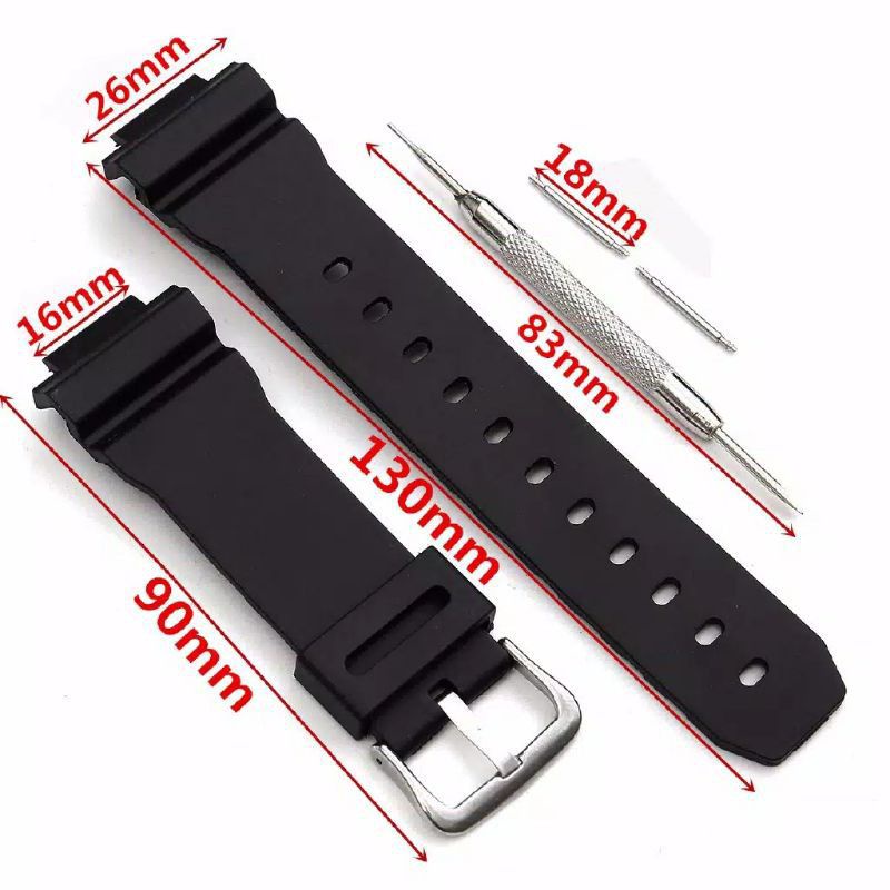 Strap tali jam Casio G-shock DW-6900 DW6900 DW 6600 G SHOCK DW-6900G DW-6900B Free pen remover