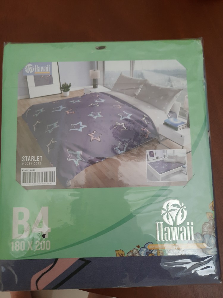 Hawaii Sprei 4 Bantal 180x200 Motif Palma Tropical Vicelli Starlet Alphabet - King 180 Sp B4 Hawai
