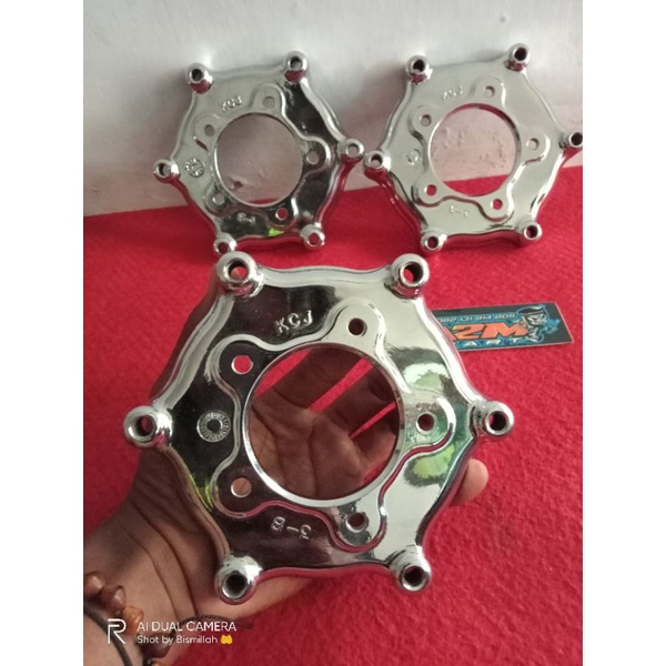 plendes/adaptor cakram depan megapro ,Tiger lama original chrome baru