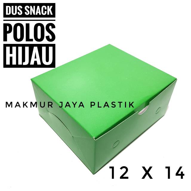 

DUS SNACK POLOS UKURAN HIJAU 12 X 14 1 PC