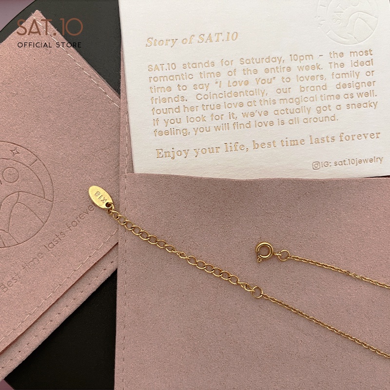 SAT.10 Kalung zodiak capricorn - Kalung zodiak emas zircon 18K liontin zodiak capricorn SAT-FAA4019-3