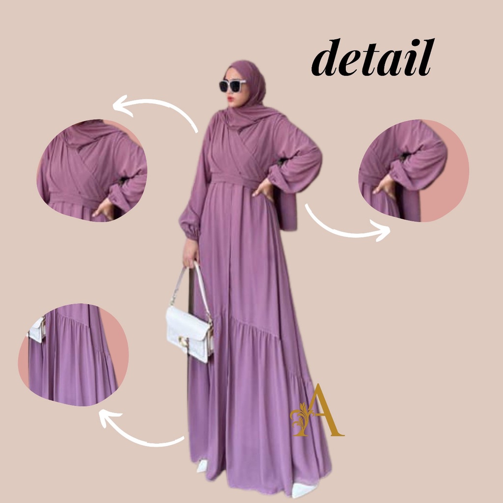 ARRINI DRESS Gamis Ceruty Premium Busui Dress Pesta