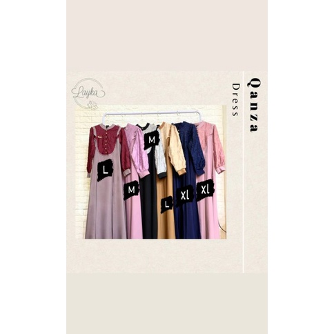 Baju gamis wanita premium mewah qanza dress by LAYKA ORIGINAL