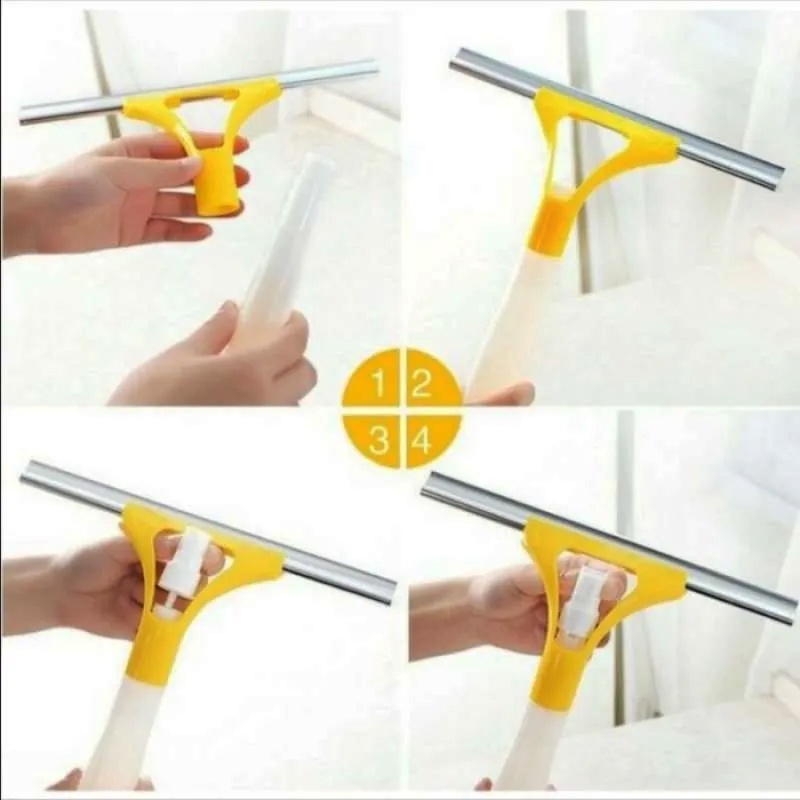 ( BISA COD ) PROMO WIPER SPRAY PEMBERSIH KACA 2 IN 1 DENGAN TABUNG SEMPROTAN / SPRAY WINDOW CLEANER