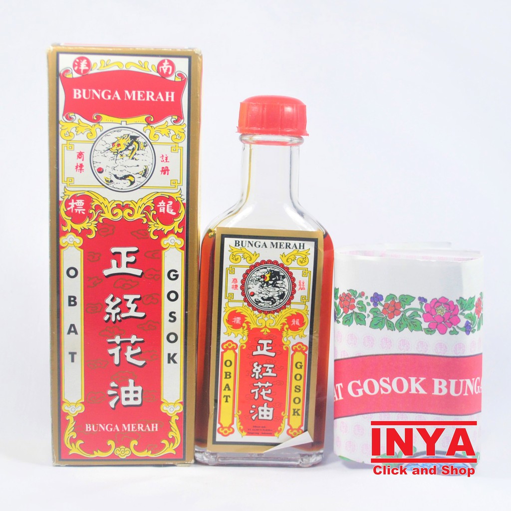 OBAT GOSOK BUNGA MERAH - CAP NAGA 40ml - Liniment Oil