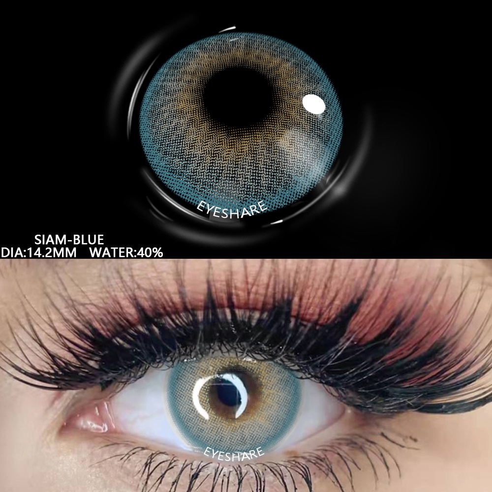 NEW [COD] 1pasang kontak softlens harian color big eyes Gankyu softlens Voxie donut brown SIAM gray