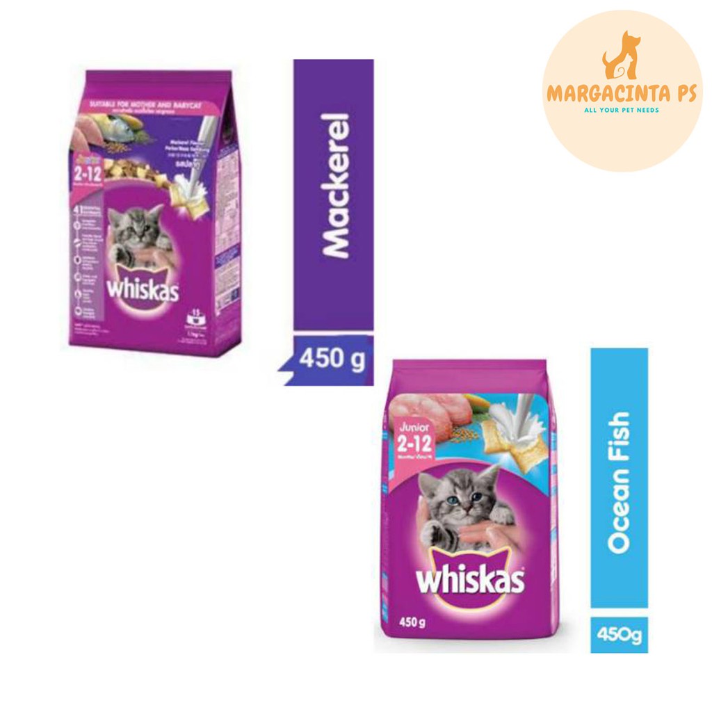 Makanan Kucing Kering Dry Food Whiskas Junior 450gr