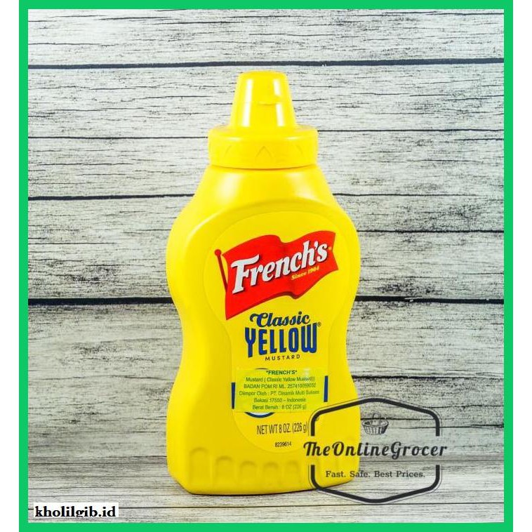 

gnidderdsaus- french's classic yellow mustard sauce - saus mustard 226gr -asliiiiii.