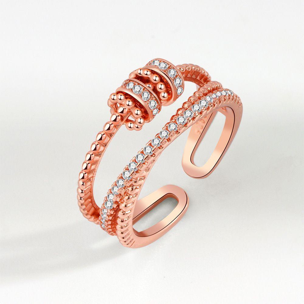 Lily Untuk Putriku Fidget Jewelry Spinner Ring Cincin Dengan Manik-Manik Cincin Kecemasan