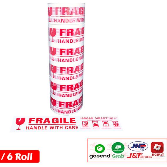 

✸ Lakban Fragile Putih KSATRIA Tape 60 Yard (1 Slop) ❉