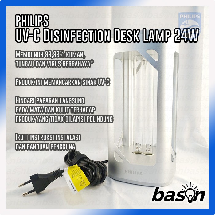 PHILIPS UVC Disinfection Desk Lamp 24W - mampu melawan virus Covid-19