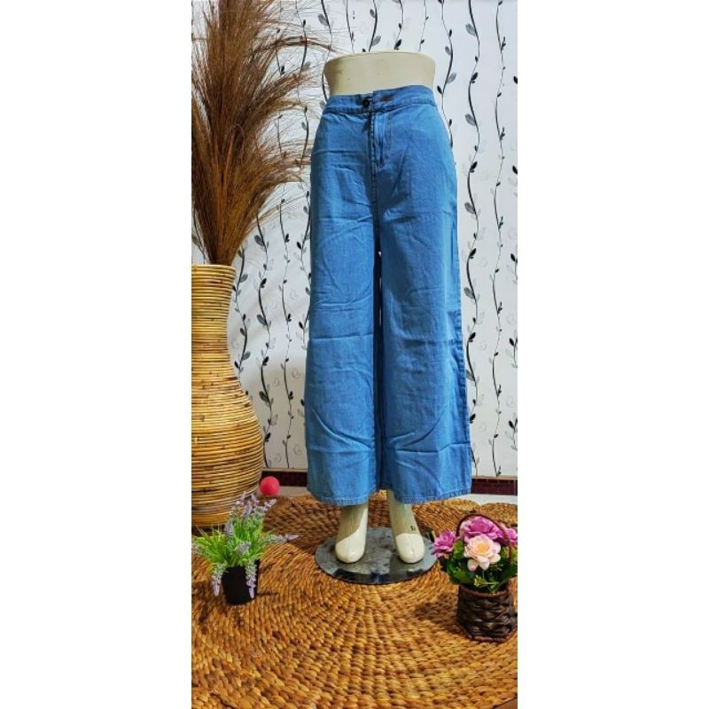 Celana Kulot Jeans Wanita - Celana Highwaist Wanita - Celana Highwaist Kulot