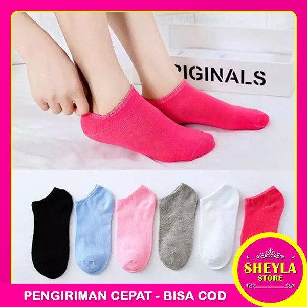 Kaos Kaki Ankle Motif Polos / Korea Import Ankle Cute Panjang Semata Kaki / TS-22