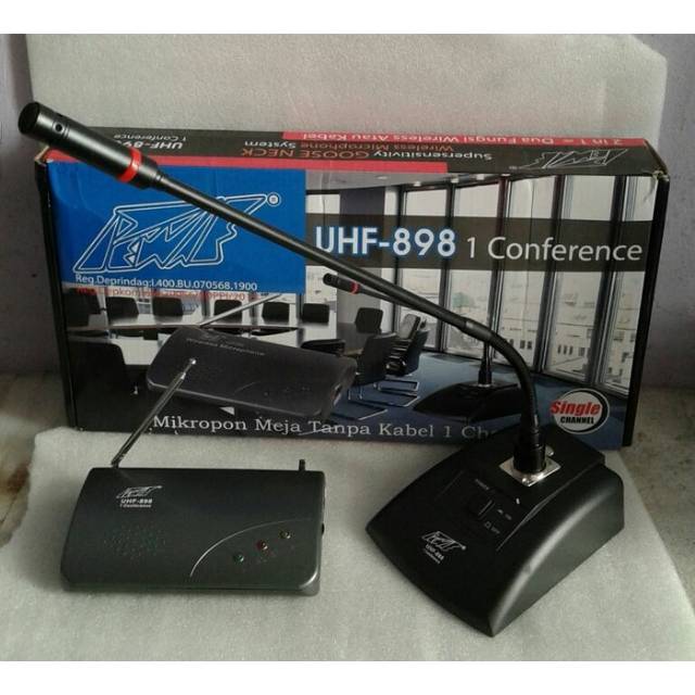 Mic wireless Conference/mic meja Pewie UHF 898