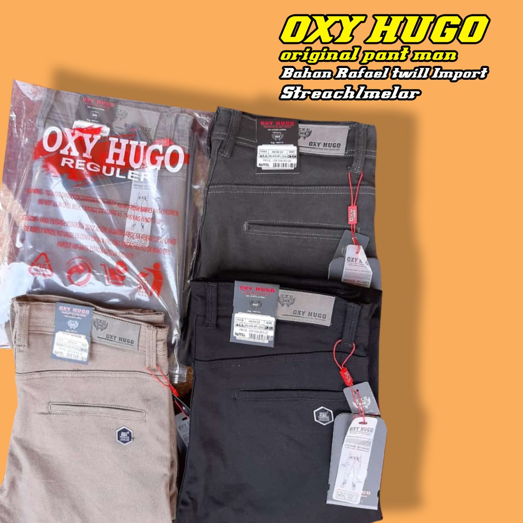 OXY HUGO ORIGINAL - Celana Pria original streach melar celana slimfit original