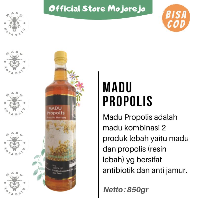 

Madu Propolis 2in1 Botol kaca 850gr (Madu Kota Batu)
