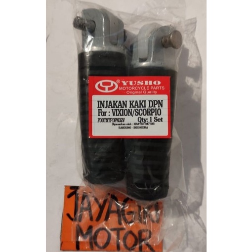 FootStep VIXION SCORPIO Belakang Tempat Kaki Foot Step Pelat Plat Injekan Alumunium Aluminium Karet 