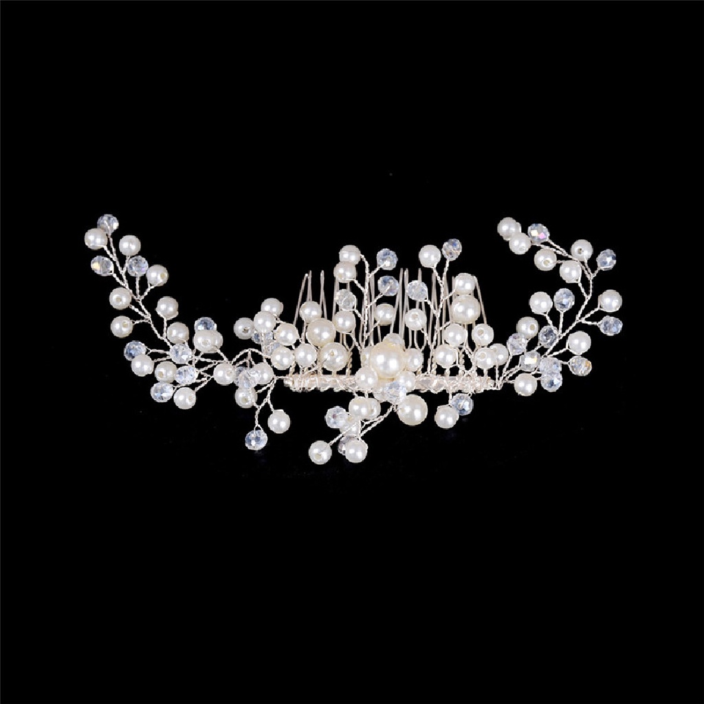 [HeavenDenotation] Bride Bridal Hair Comb Wedding Headwear Pearl Women Jewelry Hair Accessories