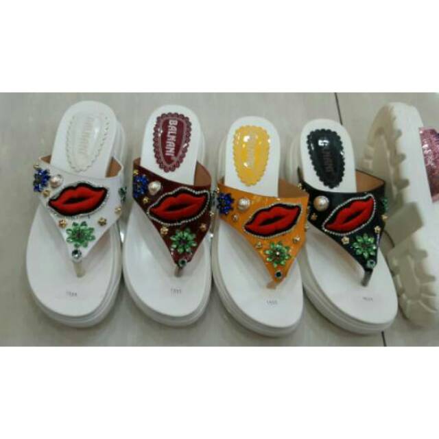 SENDAL BALNANI SENDAL WANITA IMPORT SENDAL FLAT WEDGES WANITA IMPORT