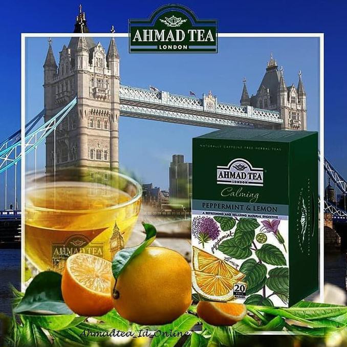 

TEA-17-74- PEPPERMINT & LEMON HERBAL INFUSIONS AHMAD TEA TOKO-TEH-SEDJAK-DULU-KALA.