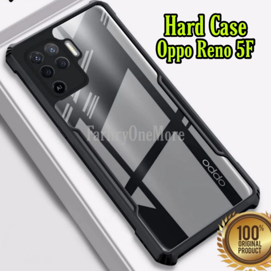 Case Oppo Reno 5F Hard Case Shockproof Armor Transparan Handphone