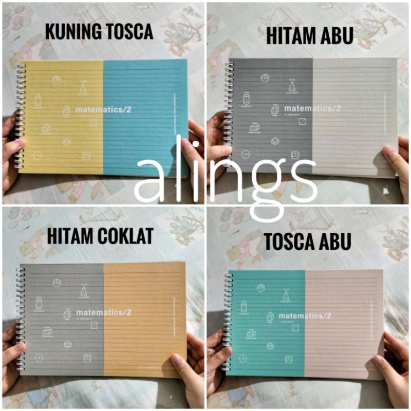 

Matematics Half Ruled Spiral Notebook Hard Cover Buku Tulis Catatan Sketsa Gambar Pola Bangun Ruang