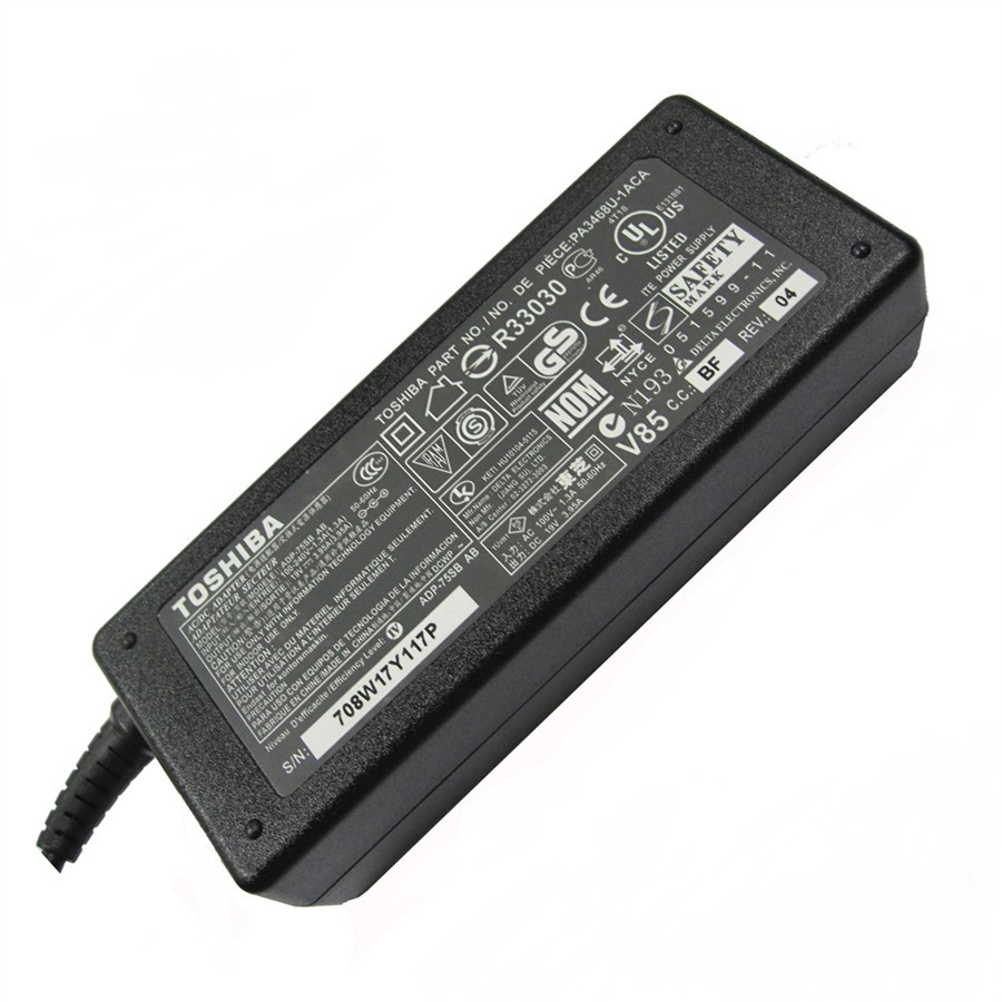 Original AC Adapter Laptop TOSHIBA M800 M900 M300 M801 M600 / 19V-3.95A (5.5*2.5mm) 75Watt - NEW
