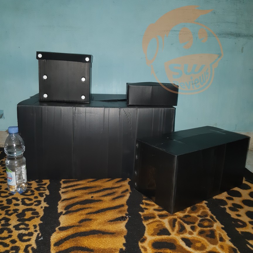 Alvaboard Kotak Penyimpanan Serbaguna Persegi Dengan Kancing, Ukuran Small (20 X 20 X 20 Cm)