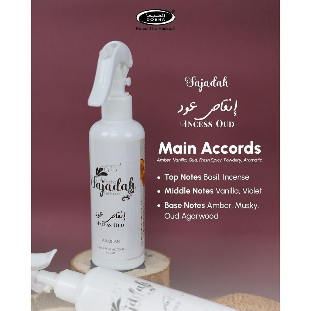 Dobha Parfum Sajadah Karpet Gorden Anti Bakteri 250ml Aroma Incess Oud