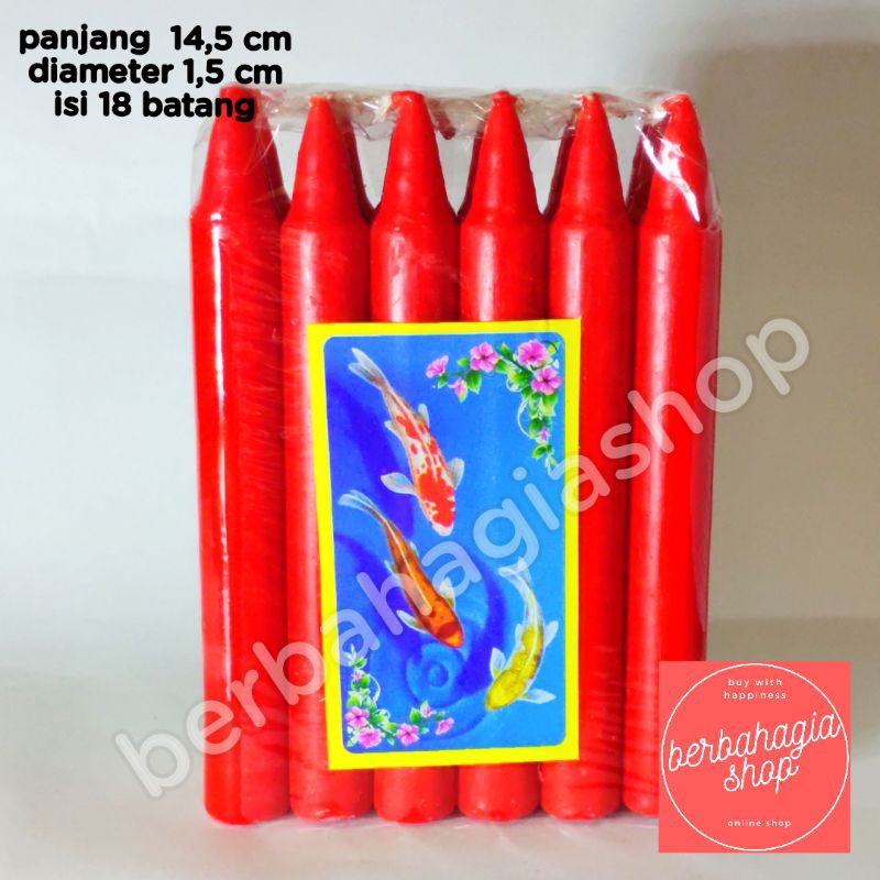 Lilin Merah Isi 18 Batang / Lilin Merah / Lilin Sembahyang