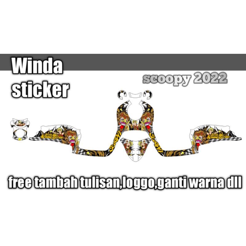 Decal scoopy 2022 full body motif barong