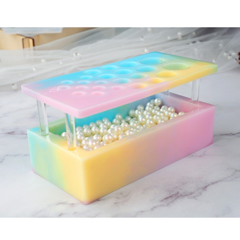 SIY  Handmade Makeup Brush Holder Organizer Resin Mold Cosmetics Brushes Storage Solution Resin Casting Mold Art Crafts Tools