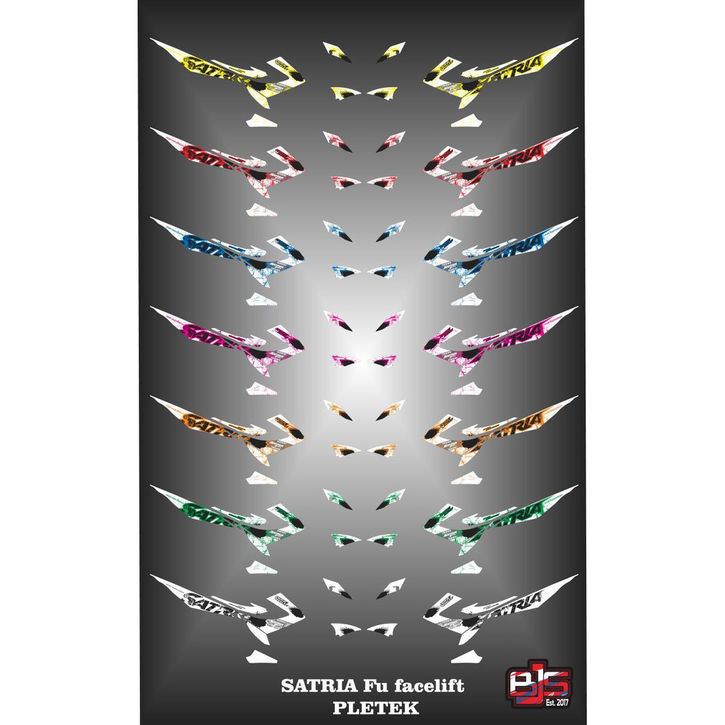 Striping Stiker Satria fu facelift pletek dasar putih