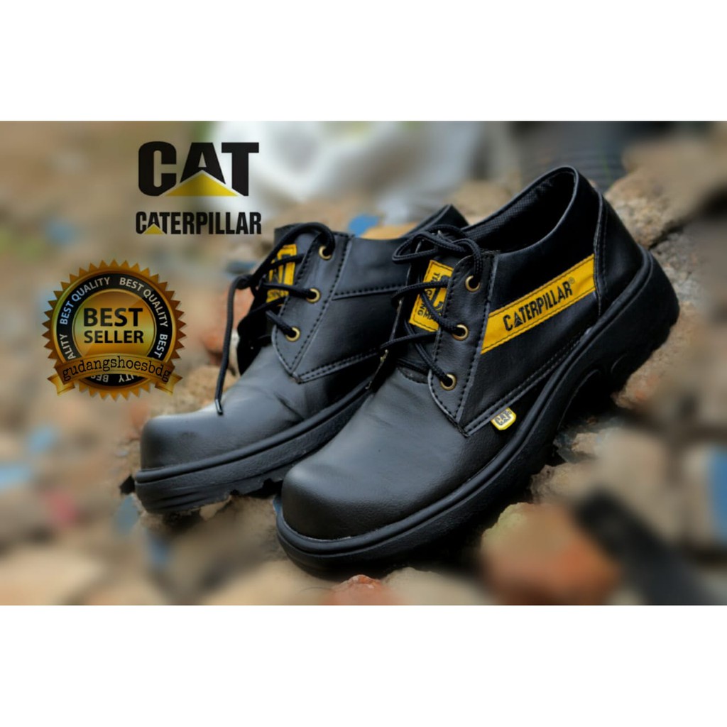 SEPATU SAFETY STEEL TOE CAT LOW MURAH SEPATU PROYEK SEPATU KERJA