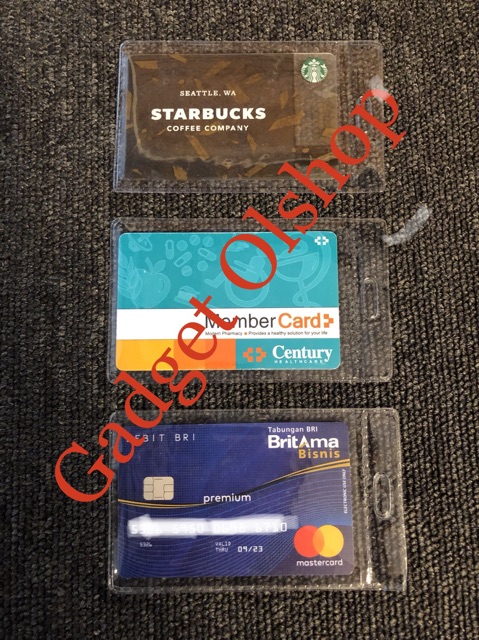 

Plastik idcard nametag kartu nama - plastik emoney brizzi ktp - plastik mika pvc bening 6.5x10.7 RB9