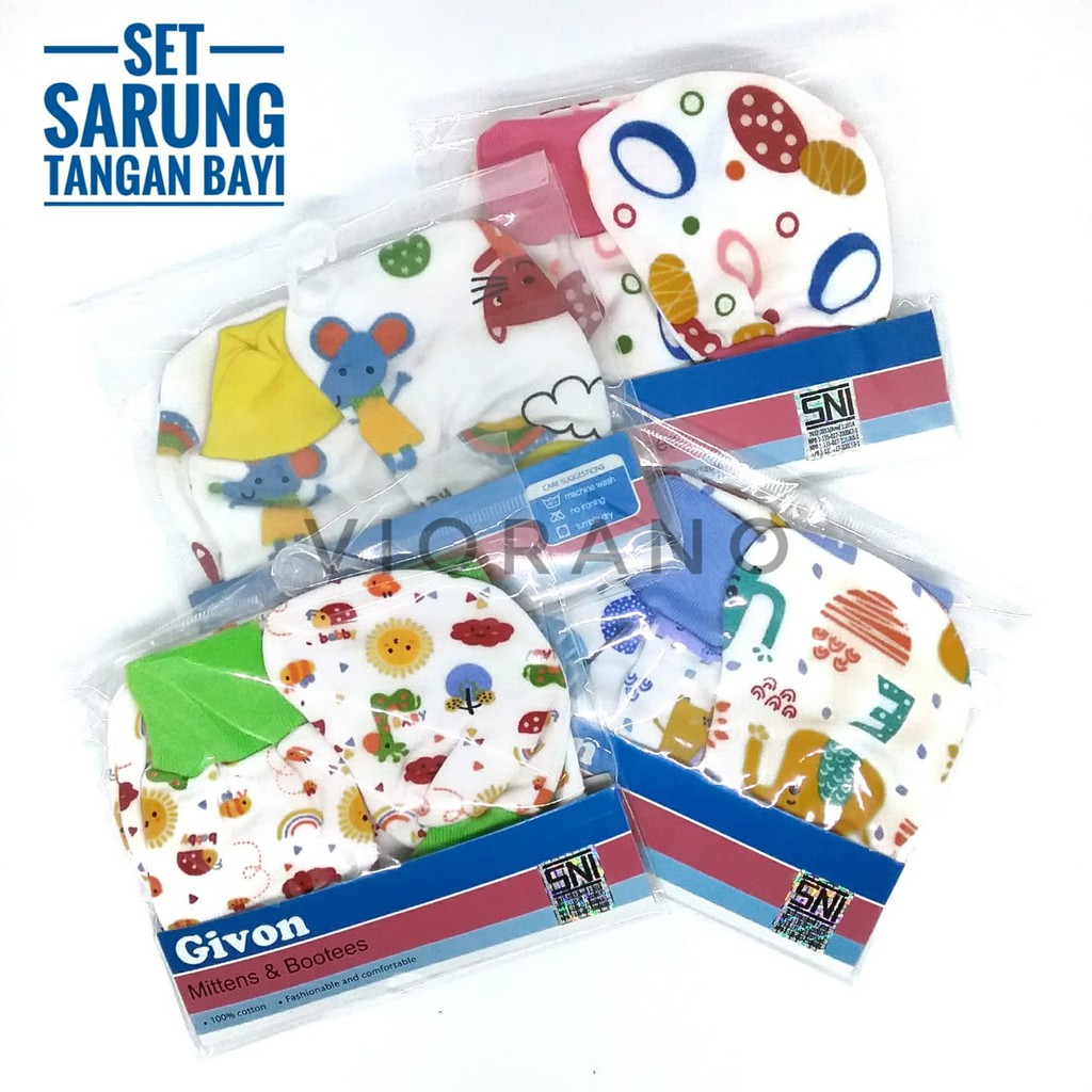 SNI 1set Sarung Tangan Kaki Baby New Born / Kado Bayi Baby Gift / Setelan Kaos Kaki Baby + Kaos Tang