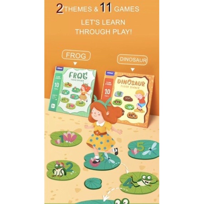 mideer sticker floor puzzle hopscoth game engklek indoor games - kado anak - hadiah anak