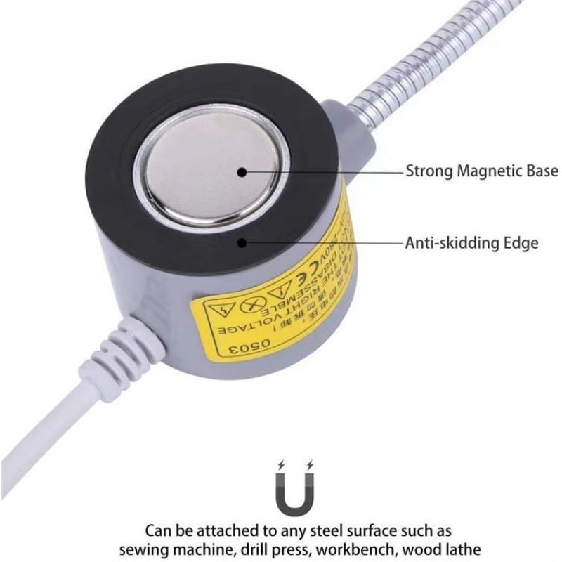 Lampu Mesin Jahit LED 20 Titik Magnet (PAKAI COLOKAN)