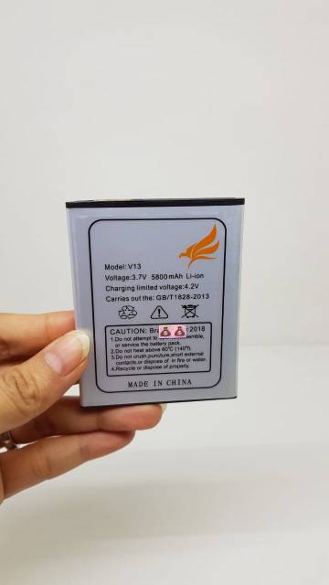 Baterai Maxtron V13 Batre Maxtron V13 Plus Baterai Maxtron V13+ Battery Double IC 5800mAh