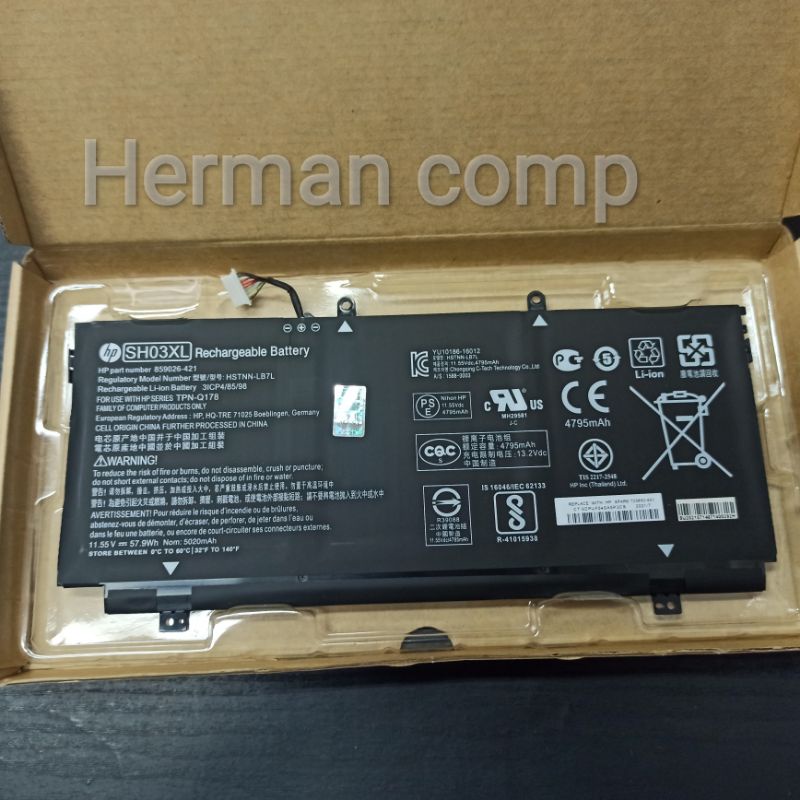 Original Baterai Hp Envy 13-AB 13-AB008TU 13-AB015TU 13-AB029TU 13-AB064TU SH03XL CN03XL